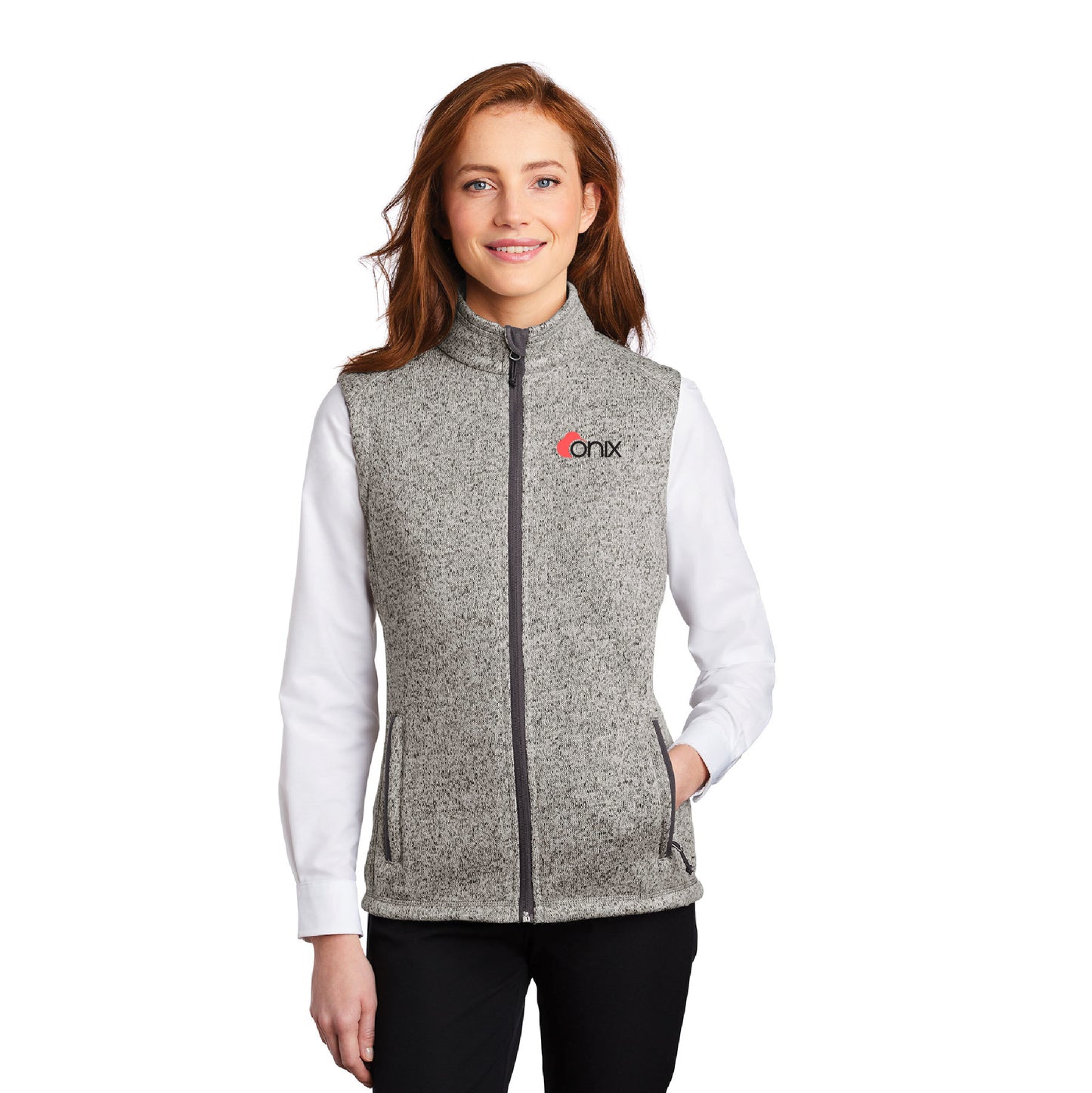 Ladies Sweater Fleece Vest